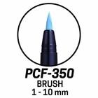 MARKER UNI POSCA PCF-350 Z KOŃCÓWKĄ - PĘDZELKIEM, ZESTAW 10 SZT
