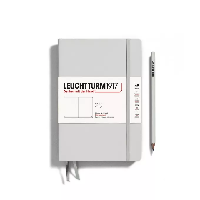 NOTATNIK LEUCHTTURM1917 MEDIUM (A5) MIĘKKA OPRAWA NATURAL COLOURS LIGHT GREY