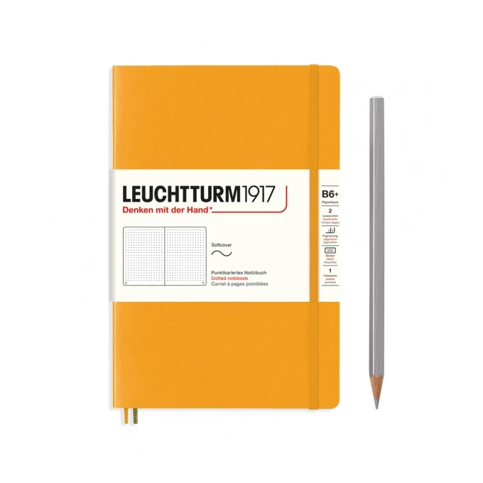 NOTATNIK LEUCHTTURM1917 PAPERBACK B6+, MIĘKKA OPRAWA, RISING SUN