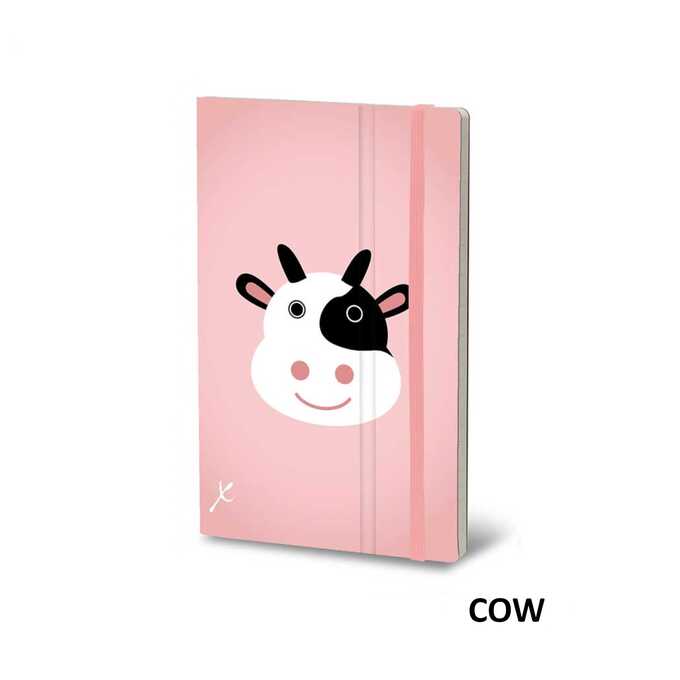 Notatnik Stifflex ANIMALS SMILE Cow, rozmiar M: 13x21 cm, 192 strony