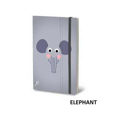 Notatnik Stifflex ANIMALS SMILE Elephant, rozmiar M: 13x21 cm, 192 strony