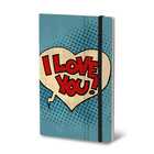 Notatnik Stifflex POP I Love You, rozmiar M: 13x21 cm, 192 strony