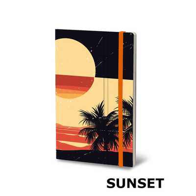 Notatnik Stifflex SURFSIDE Sunset, rozmiar M: 13x21 cm, 192 strony