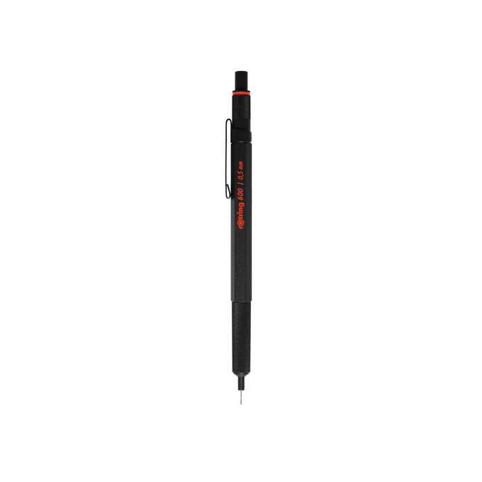 Ołówek automatyczny Rotring 600 - 0,5 mm, metalowy, czarny