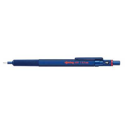 Ołówek automatyczny Rotring 600 - 0,5 mm, metalowy, niebieski