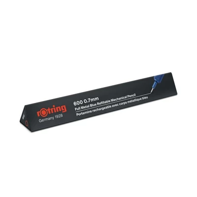 Ołówek automatyczny Rotring 600 - 0,7 mm, metalowy, niebieski