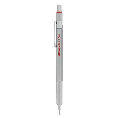 Ołówek automatyczny Rotring 600 - 0,7 mm, metalowy, srebrny