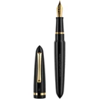 Pióro wieczne Montegrappa, Venetia, czarne, żółte złoto, stalówka stalowa