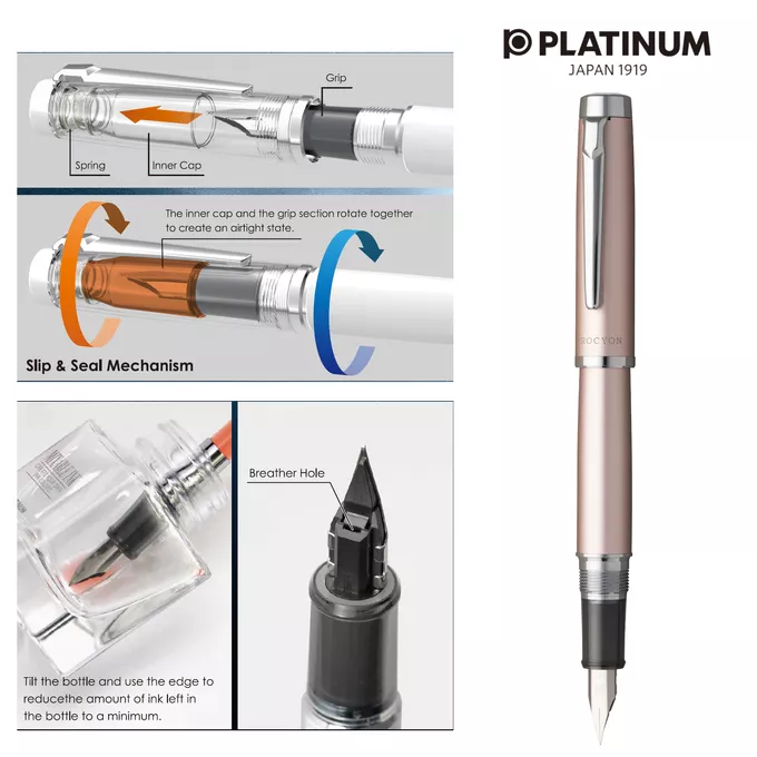 Pióro wieczne Platinum, Procyon Luster, Rose Gold