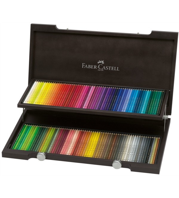Faber-Castell Polychromos 120色セット KREDKI POLYCHROMOS FABER-CASTELL, 120 KOLORÓW W OZDOBNEJ KASECIE