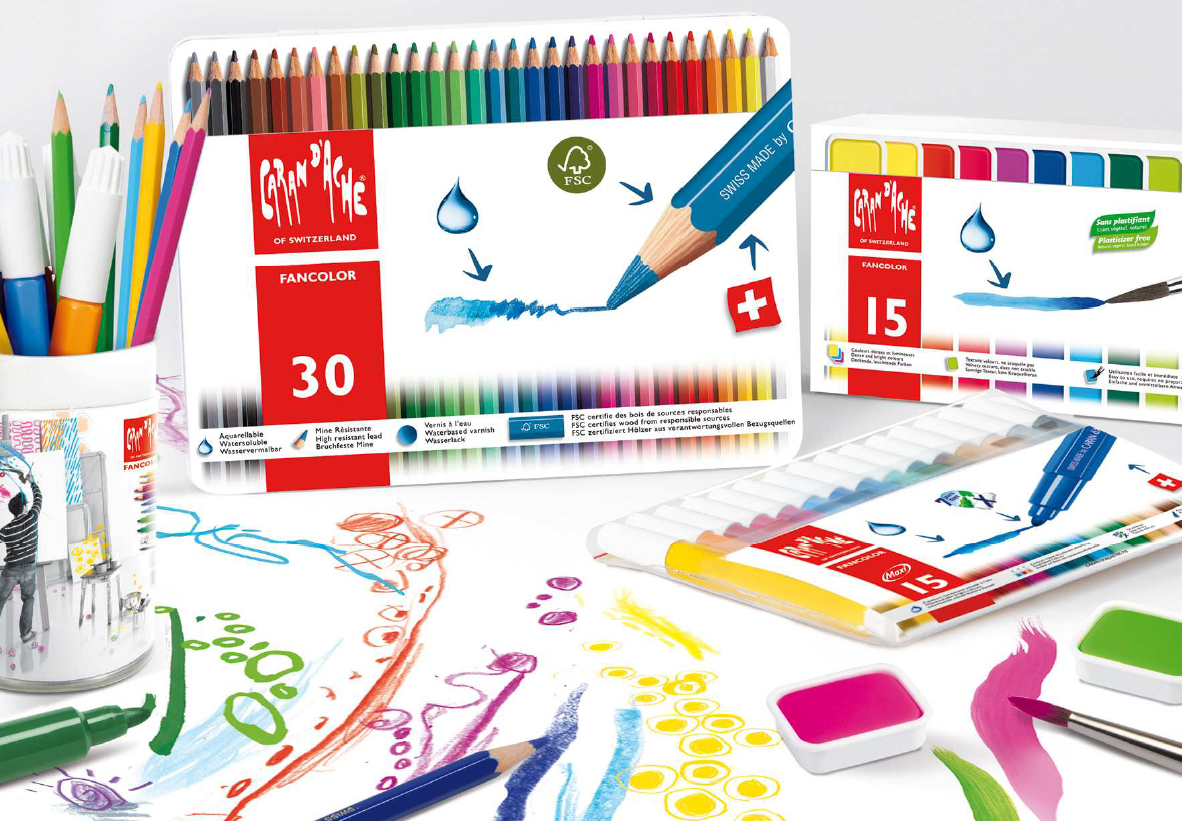 Caran d'Ache Gouache tablets 15 colors